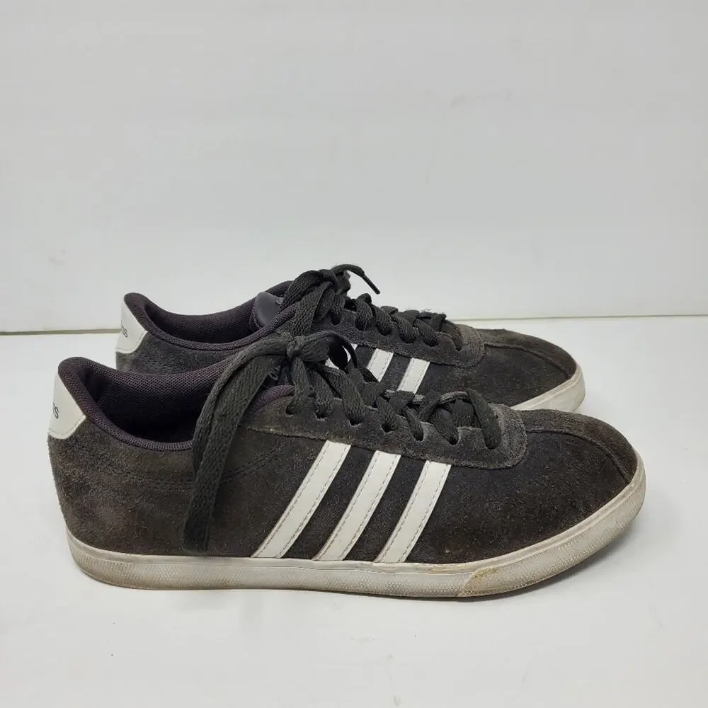 Adidas Courtset Neo Gray Suede Lace Up Low Top Sneakers Size 7.5